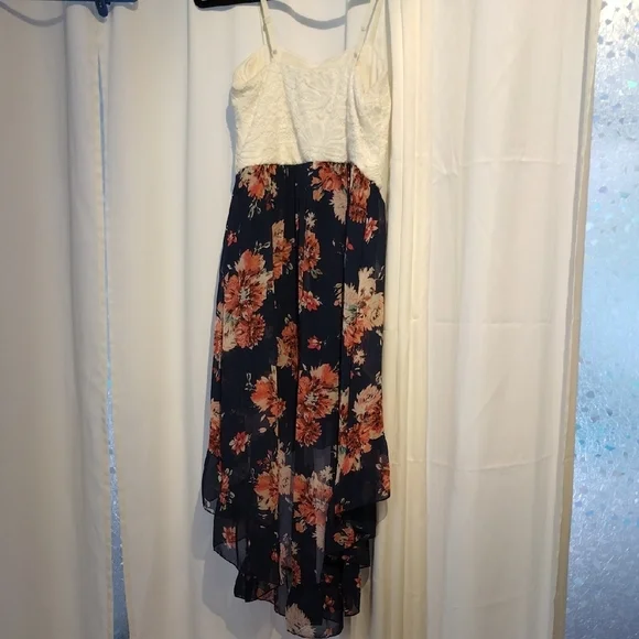 AUW High Low Dress With Floral Pattern - Picture 8 of 17